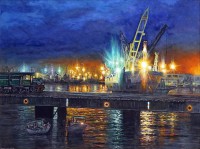 Hanif Shahzad, 36 x 26 Inch, Oil on Canvas, Cityscape Painting, AC-HNS-118
